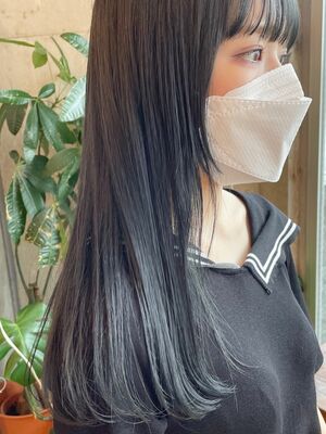 艶髪ロング/ブルーブラックカラー