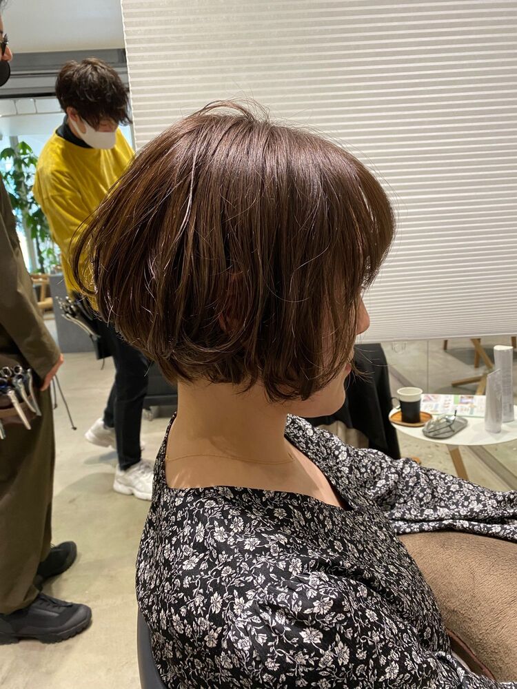 前下がりのゆるふわショートボブが可愛い Three By Keep 尾山台 スリーバイキープ オヤマダイ 小池ツカサのヘアスタイル情報 Yahoo Beauty