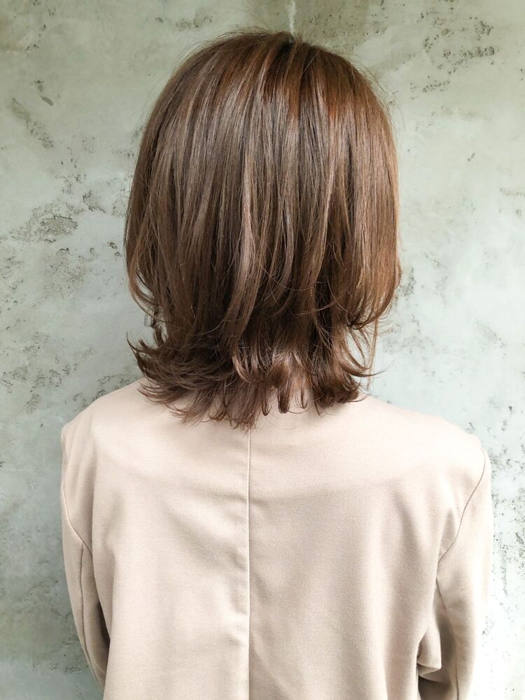 ひし形くびれ外ハネミディアム Agnos 青山 アグノス アオヤマ 平野 七海のヘアスタイル情報 Yahoo Beauty