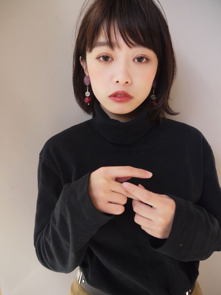 大人可愛い黒髪ボブ ヤギちゃんのヘアスタイル情報 Yahoo Beauty