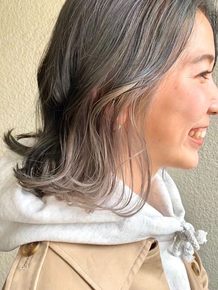 グレージュ インナーカラー ハイトーンカラーが得意 Instagramからのご予約も可 池袋 Loveley ラベリー Loveley Kaedeのヘアスタイル情報 Yahoo Beauty