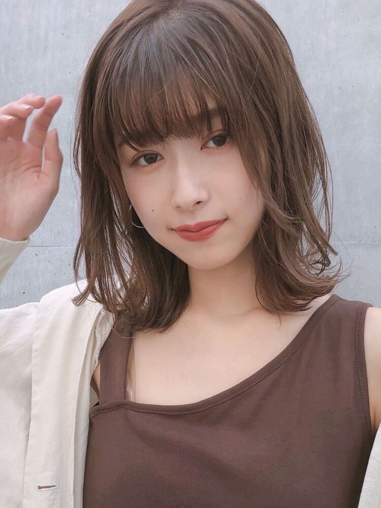 ゆるふわミディアムローライトデザインカラー Dyplus 表参道 ディプラス 鎗田聖乃のヘアスタイル情報 Yahoo Beauty