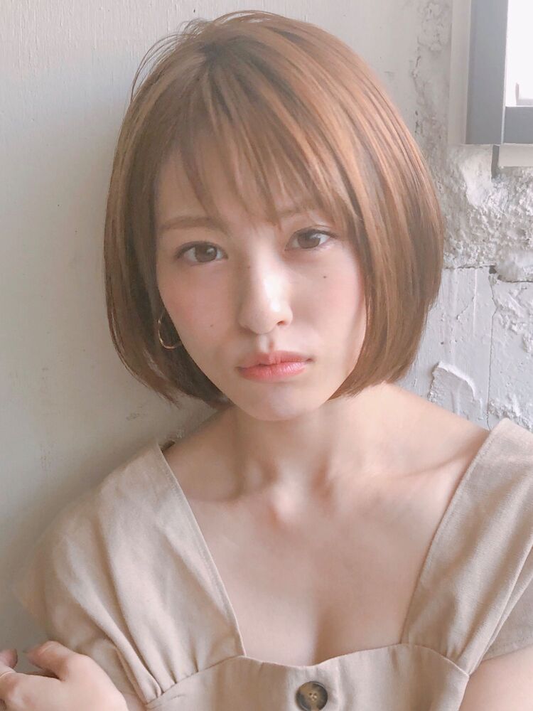 ひし形ミディアムショートボブ Dyplus 表参道 ディプラス 鎗田聖乃のヘアスタイル情報 Yahoo Beauty