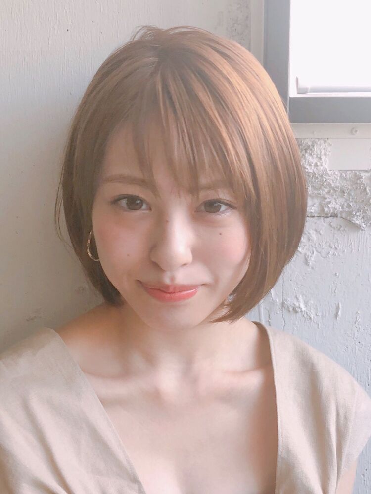 大人可愛いストレート小顔ショートボブ Dyplus 表参道 ディプラス 鎗田聖乃のヘアスタイル情報 Yahoo Beauty