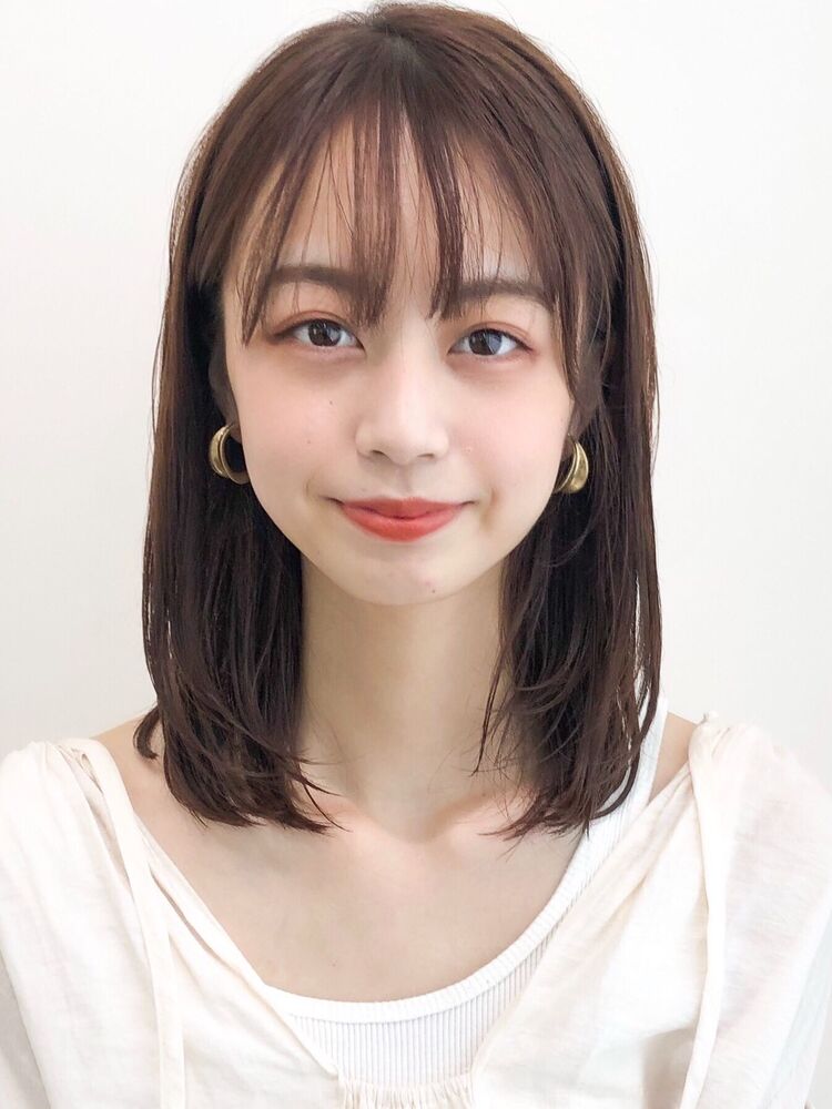 大人かわいいナチュラルミディアム Dyplus 表参道 ディプラス 鎗田聖乃のヘアスタイル情報 Yahoo Beauty