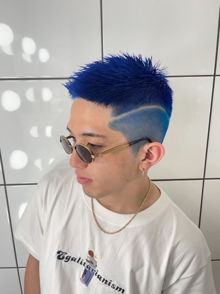 ブルー ブルーヘアー ブルーカラー 青 青髪 ショート ベリーショート メンズ メンズスタイル Shachu 渋谷神南店 シャチューシブヤジンナンテン Shokiの髪型 ヘアスタイル ヘアカタログ情報 Yahoo Beauty ヤフービューティー