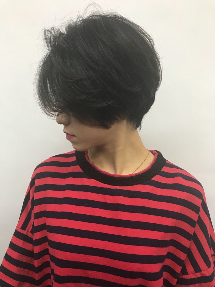 ショート ショートボブ ハンサムショート ヘアカラー 冬カラー 前髪有り ワンカール Iki Iki イキ しまだけーすけのヘアスタイル情報 Yahoo Beauty