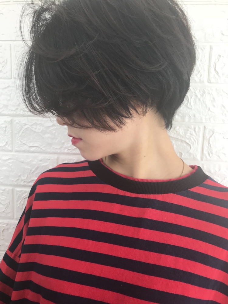 ショート ショートボブ ハンサムショート ヘアカラー 冬カラー 前髪有り ワンカール Iki Iki イキ しまだけーすけのヘアスタイル情報 Yahoo Beauty