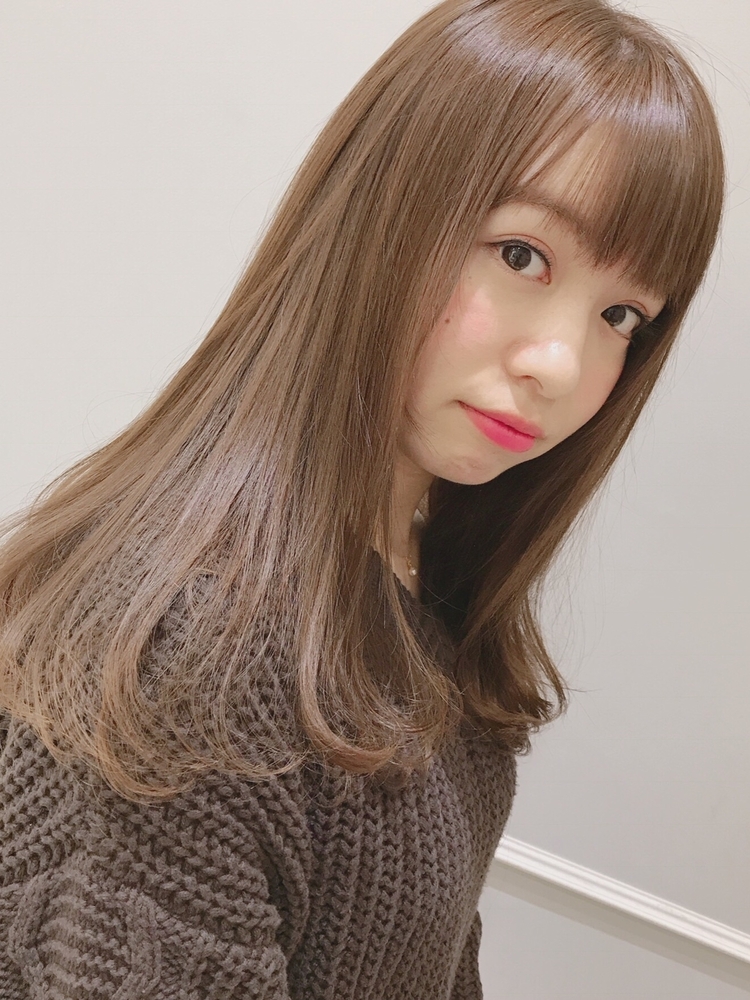 セミロング、ロング、ヘアカラー、冬カラー、前髪有り、ワンカール(iki)｜iki（イキ）しまだけーすけのヘアスタイル情報｜Yahoo! BEAUTY