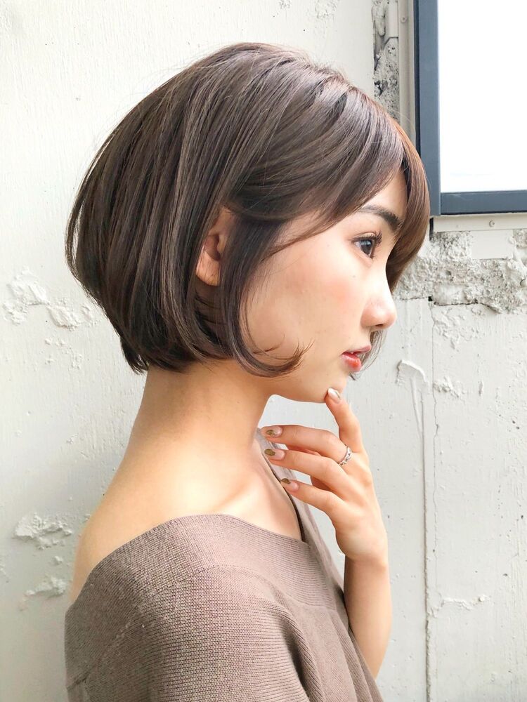 シルエットがキレイな耳かけショートボブ 春夏のイメチェンショートボブ Kyli 表参道 キリ オモテサンドウ Kyli表参道 トキタマサヒロのヘアスタイル情報 Yahoo Beauty