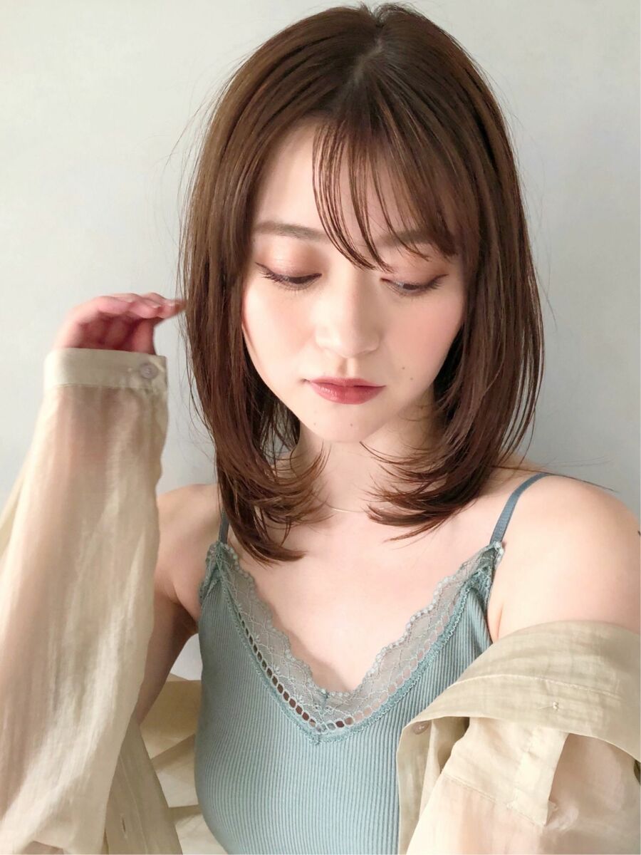 すごい パーマ ゆる ふわ ミディアム ヘアスタイル画像