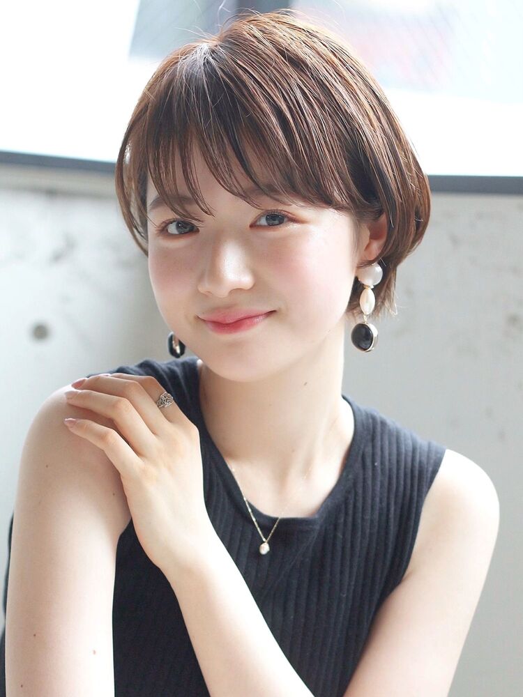 大人可愛いショートボブ 可愛いくなりすぎない大人ショート Kyli 表参道 キリ オモテサンドウ Kyli表参道 トキタマサヒロのヘアスタイル情報 Yahoo Beauty