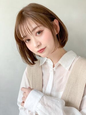 清楚ボブの髪型 ヘアスタイル ヘアカタログ 人気順 Yahoo Beauty ヤフービューティー