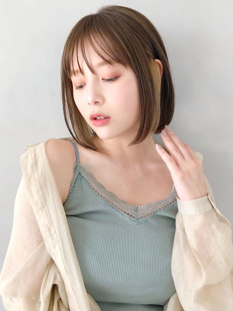 前髪あり 大人のストレートボブ ツヤボブ ストレート Kyli 表参道 キリ オモテサンドウ Kyli表参道 トキタマサヒロのヘアスタイル情報 Yahoo Beauty