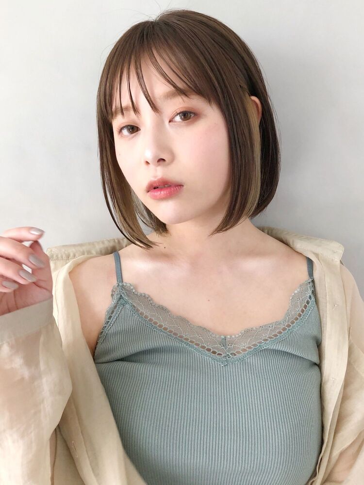 前髪あり 大人のストレートボブ ツヤボブ ストレート Kyli 表参道 キリ オモテサンドウ Kyli表参道 トキタマサヒロのヘアスタイル情報 Yahoo Beauty