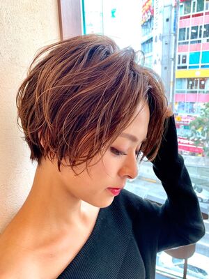 ウェーブパーマ ショートの髪型 ヘアスタイル ヘアカタログ 人気順 Yahoo Beauty ヤフービューティー