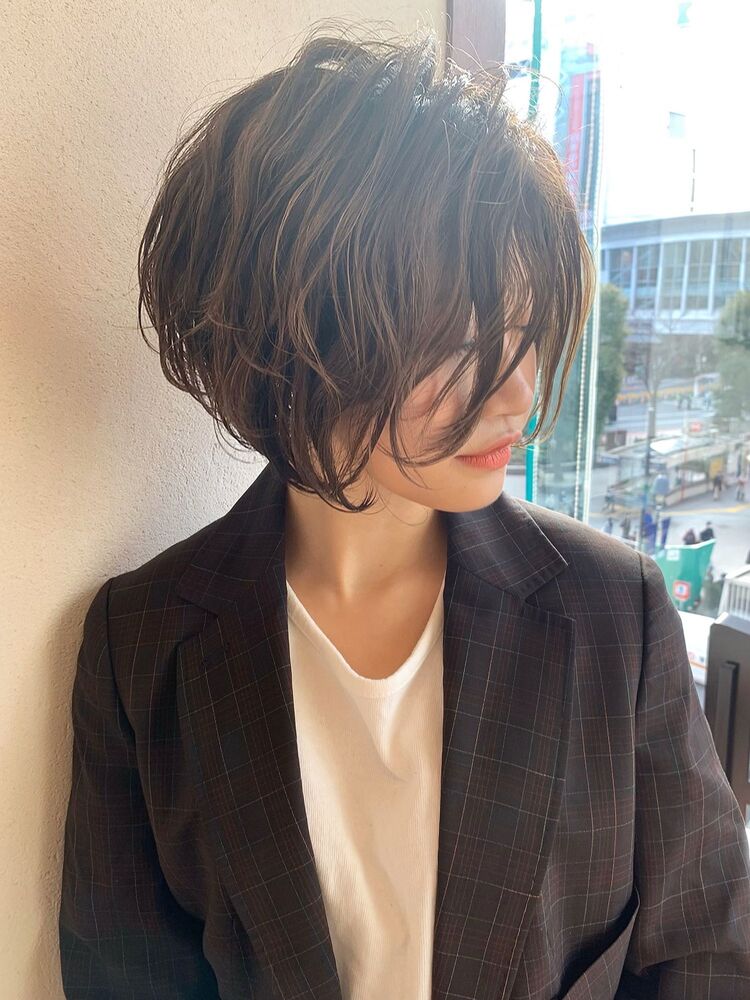 毛先パーマ エフォートレスショート Vain 渋谷 ヴェイン シブヤ Vain渋谷 仲村龍太のヘアスタイル情報 Yahoo Beauty