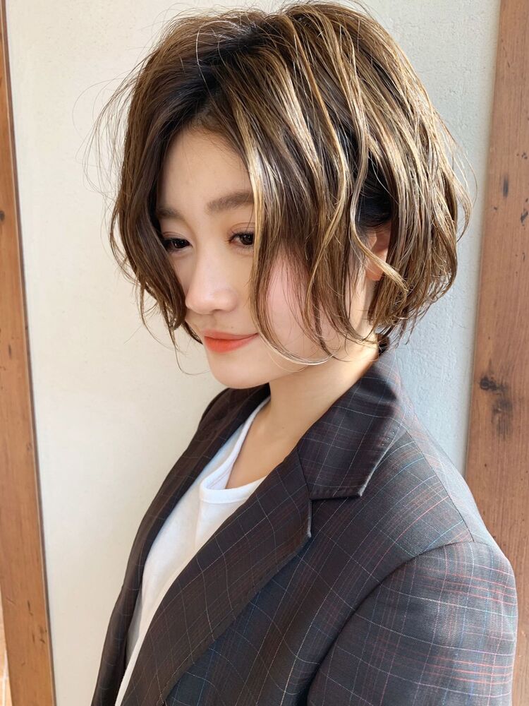 長めショート 毛先パーマ Vain 渋谷 ヴェイン シブヤ Vain渋谷 仲村龍太の髪型 ヘアスタイル ヘアカタログ情報 Yahoo Beauty ヤフービューティー