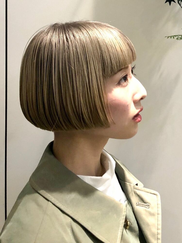 ハイトーンが可愛いミニボブ Ginza Peek A Boo 中央通り ピークアブー チュウオウドオリ 池上一星のヘアスタイル情報 Yahoo Beauty