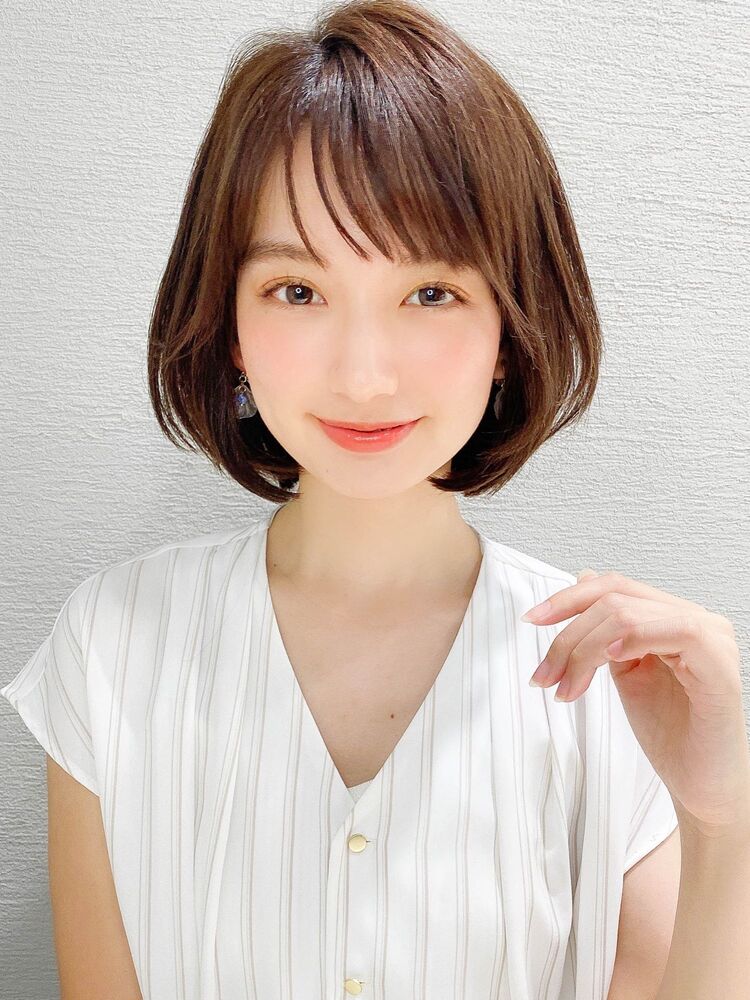 大人かわいいワンカールおくれ毛小顔ミディアムボブ代30代40代 Beauty Connection Ginza Hair Salon ビューティーコネクションギンザヘアーサロン 谷 賢二の髪型 ヘアスタイル ヘアカタログ情報 Yahoo Beauty ヤフービューティー