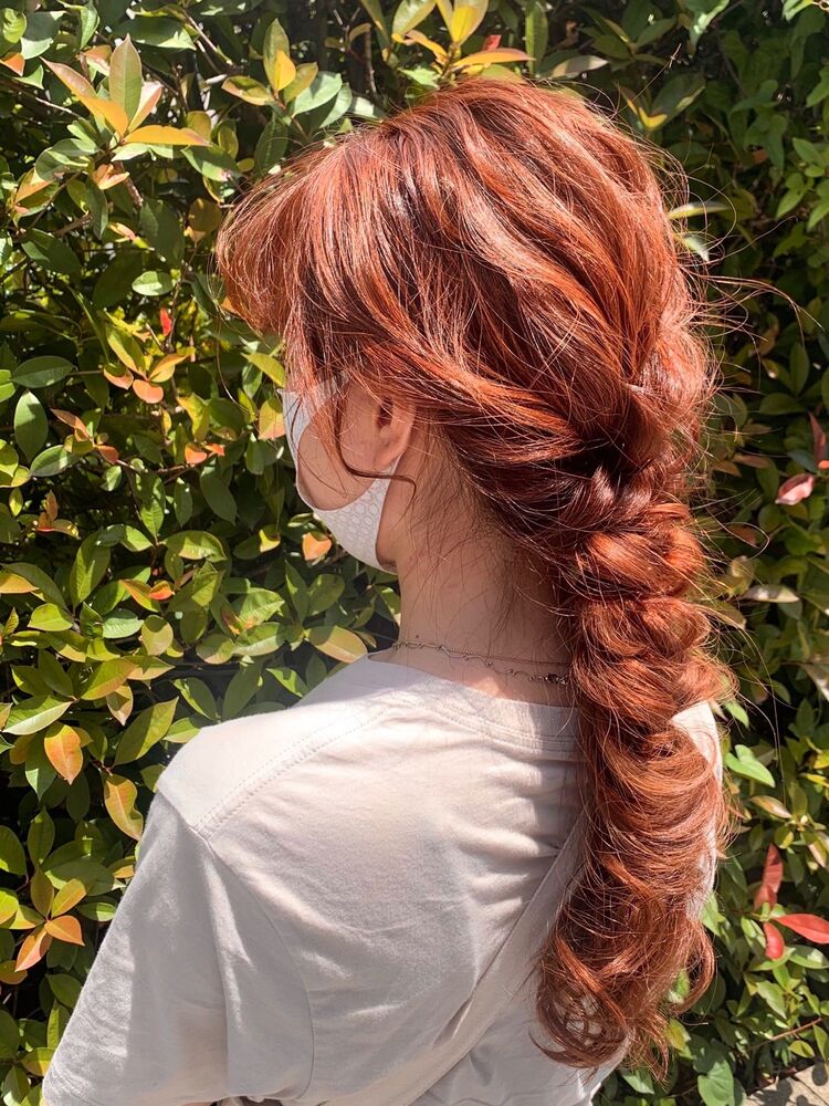 外国人風オレンジカラー Kuraku 笹塚店 クラク ササズカテン 橋口真侑のヘアスタイル情報 Yahoo Beauty