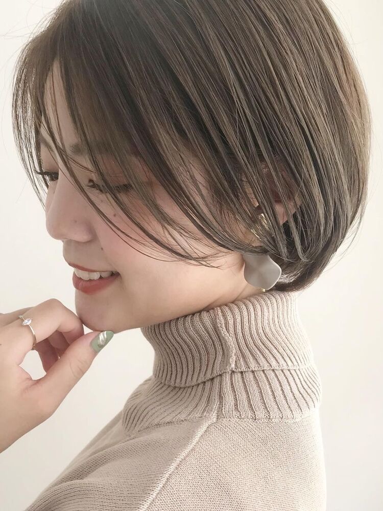 ハンサムショートボブ 前髪長め オフィスショート Dyplus 表参道 ディプラス サトウアキラのヘアスタイル情報 Yahoo Beauty
