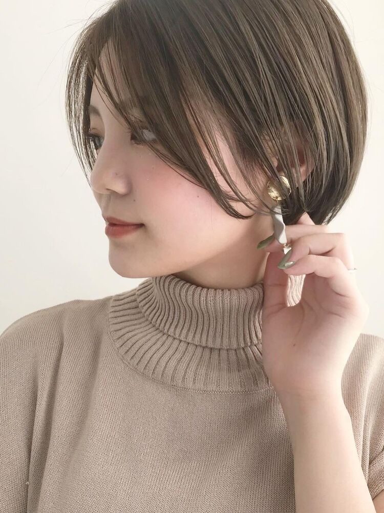 ハンサムショートボブ 前髪長め オフィスショート I East 亀戸 サトウアキラのヘアスタイル情報 Yahoo Beauty