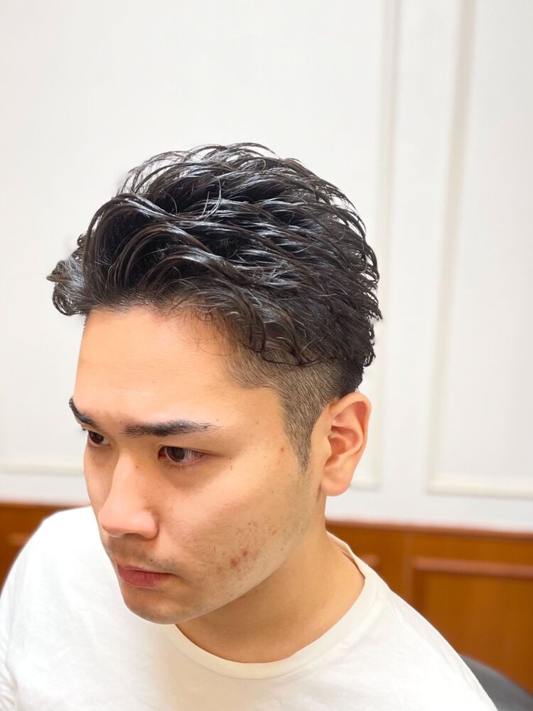 夏にぴったり73バックパーマ☆｜Y�S BARBER ginza lounge（ワイズバーバー ギンザラウンジ）吉本 成樹のヘアスタイル情報