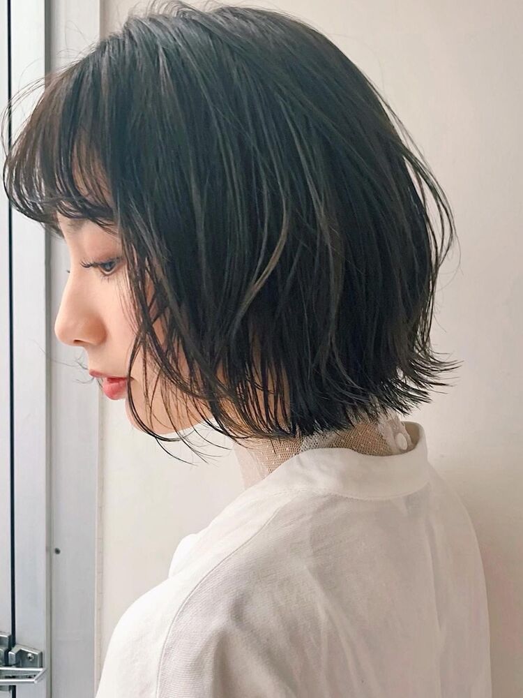 Lipps銀座安田愛佳 外ハネレイヤーボブ大人可愛い透明感ダークカラー Yasudamanakaのヘアスタイル情報 Yahoo Beauty