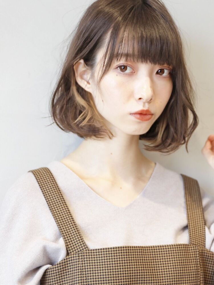 グレージュ ボブ パーマ インナーカラー Hair Salon Gallica Minami Aoyama ヘアサロン ガリカ ミナミ アオヤマ 竹之内蔵人のヘアスタイル情報 Yahoo Beauty