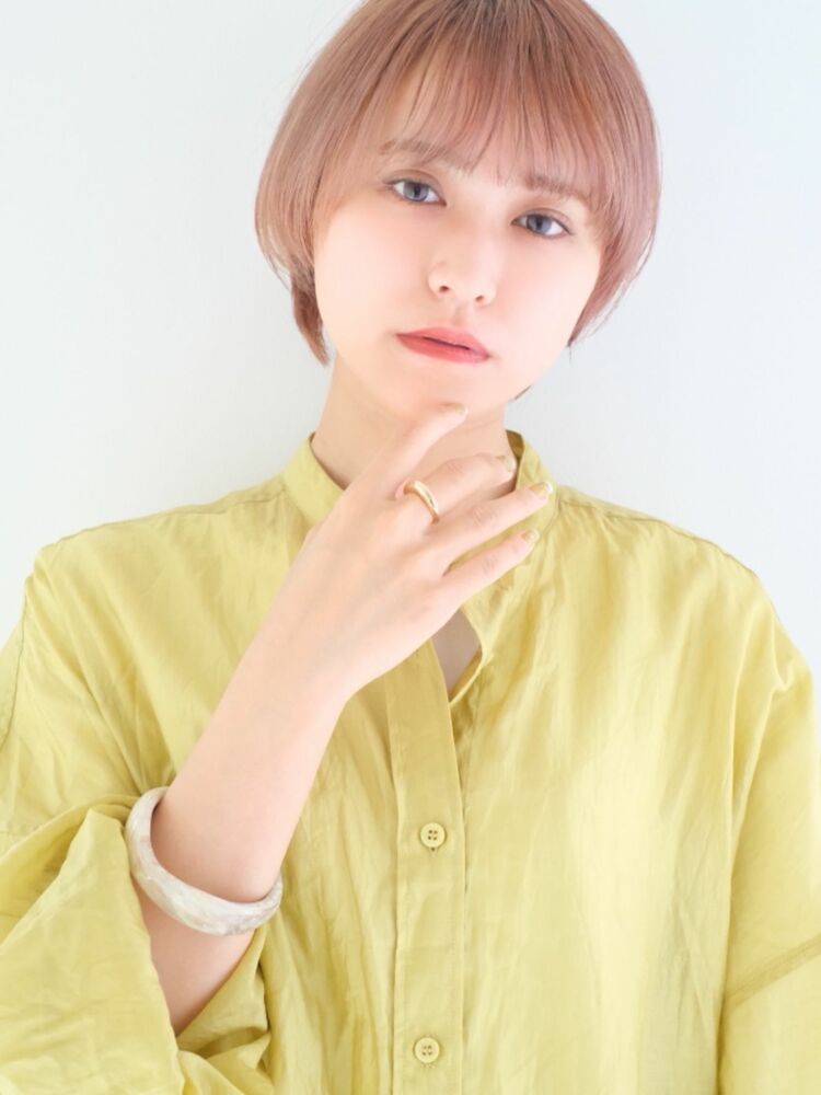 似合わせカット ピンクグレージュ ひし形シルエット Hair Salon Gallica Minami Aoyama ヘアサロン ガリカ ミナミ アオヤマ 竹之内蔵人のヘアスタイル情報 Yahoo Beauty