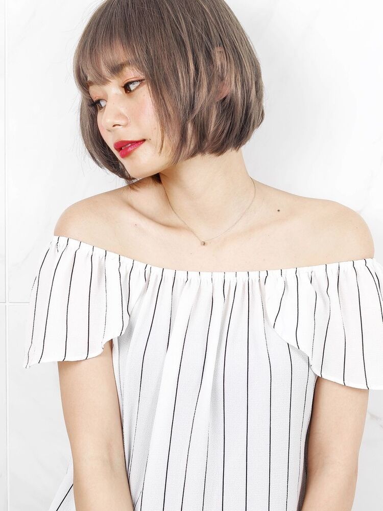 ミルクティーグレージュ 毛束感ボブ Hair Salon Gallica Minami Aoyama ヘアサロン ガリカ ミナミ アオヤマ 竹之内蔵人のヘアスタイル情報 Yahoo Beauty