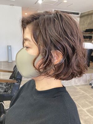 ショートボブ パーマ 前髪なしの髪型 ヘアスタイル ヘアカタログ 人気順 Yahoo Beauty ヤフービューティー