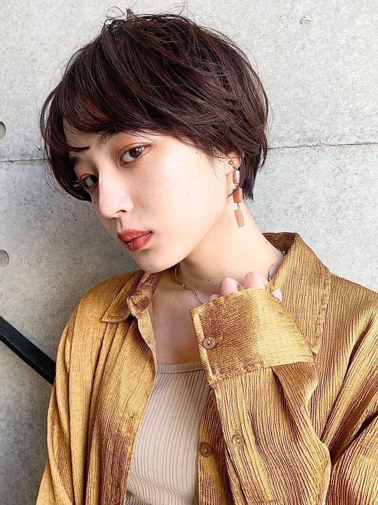 Nora Ginza 佐々木 流し前髪シンプルショート Nora Ginza ノラ ギンザ 佐々木彩奈のヘアスタイル情報 Yahoo Beauty