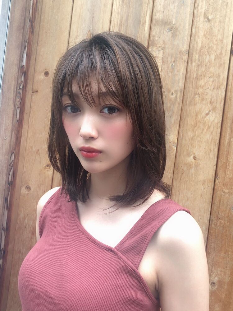 Kayak渋谷 小室里奈 前髪あり 愛されミディアム 小顔 前髪カット 渋谷駅徒歩3分 Honey Shibuya ハニー シブヤ Kayak 渋谷 小室里奈のヘアスタイル情報 Yahoo Beauty