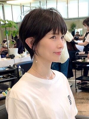 22年春 50代 ショートの人気ヘアスタイル 髪型 ヘアアレンジ Yahoo Beauty