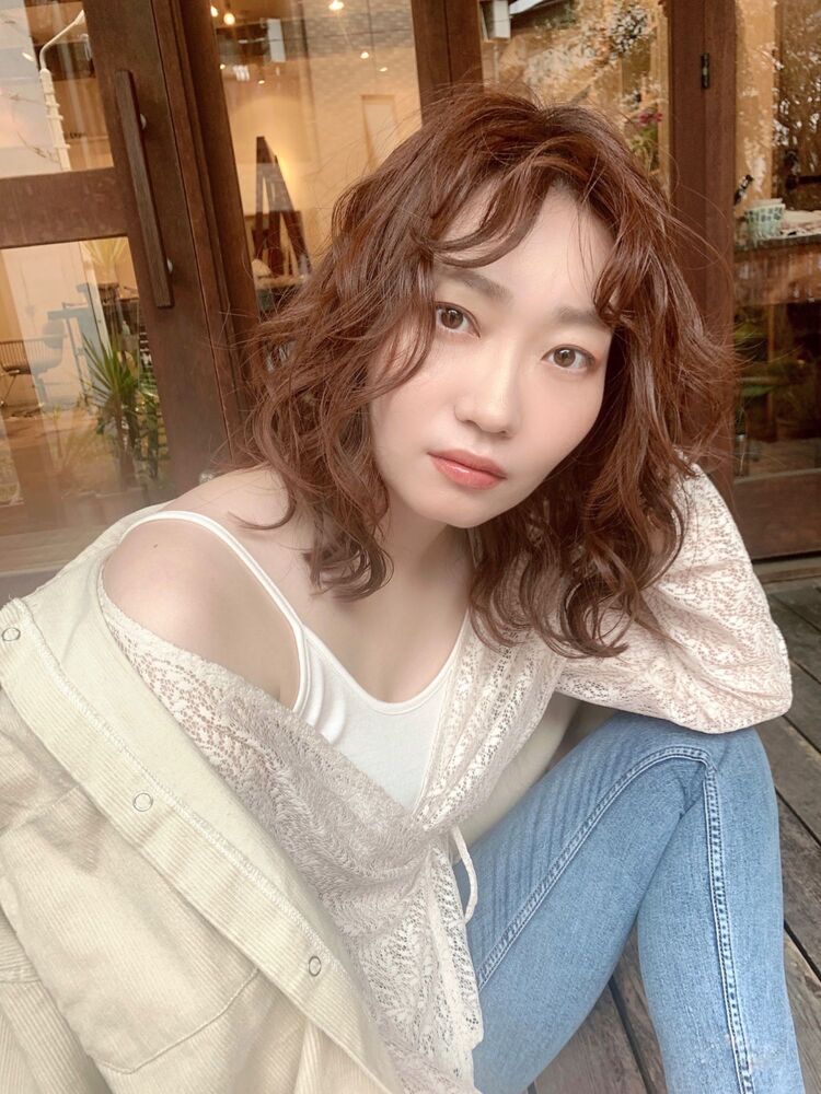 外国人ふわふわミディアム かも しのぶのヘアスタイル情報 Yahoo Beauty