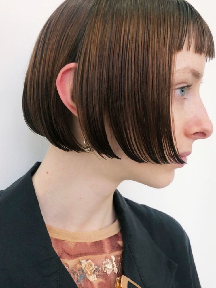 リップラインのボブスタイル ショートバング Step Bone Cut Tokyo ステップボーンカットトウキョウ 幸太郎のヘアスタイル情報 Yahoo Beauty