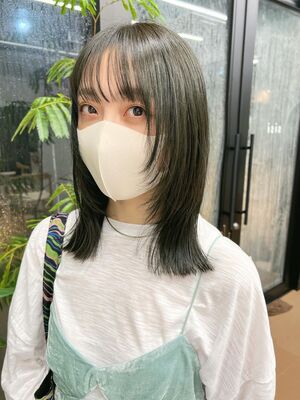 グリーン系 ミディアムの髪型 ヘアスタイル ヘアカタログ 人気順 Yahoo Beauty ヤフービューティー