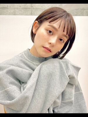 オン眉の髪型 ヘアスタイル ヘアカタログ 人気順 Yahoo Beauty ヤフービューティー