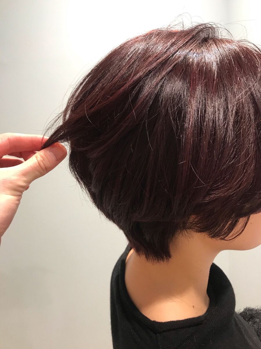 ショートボブ 鬼滅カラー 炭治郎カラー Heaka Aveda 渋谷パルコ店 ヒ