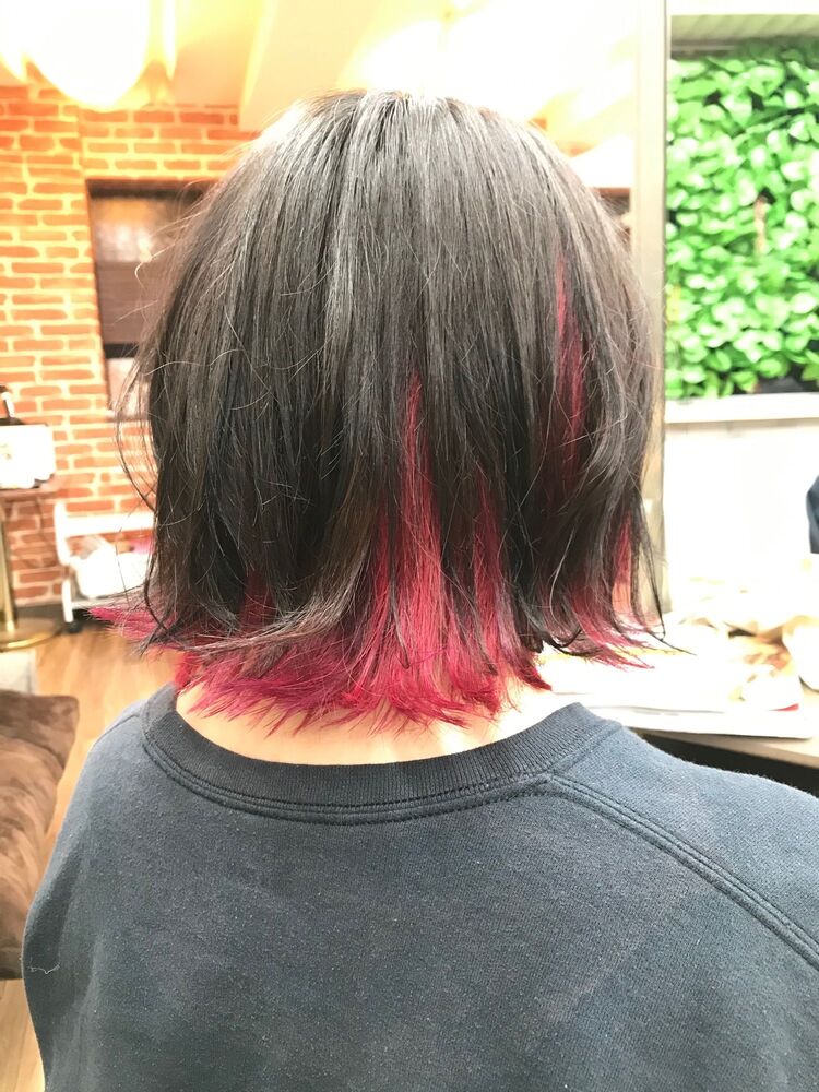ショートボブ インナーカラーでオシャレ女子 はるかのヘアスタイル情報 Yahoo Beauty
