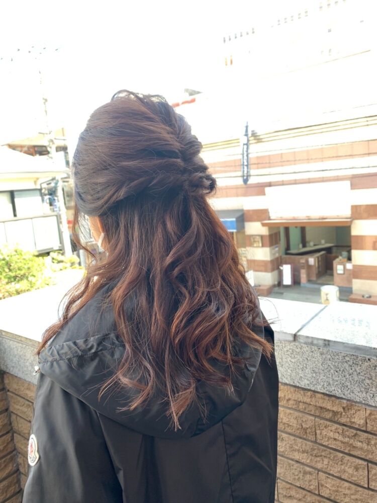 女子会お呼ばれハーフアップ Ulu 吉祥寺 ウル キチジョウジ Hibikoのヘアスタイル情報 Yahoo Beauty