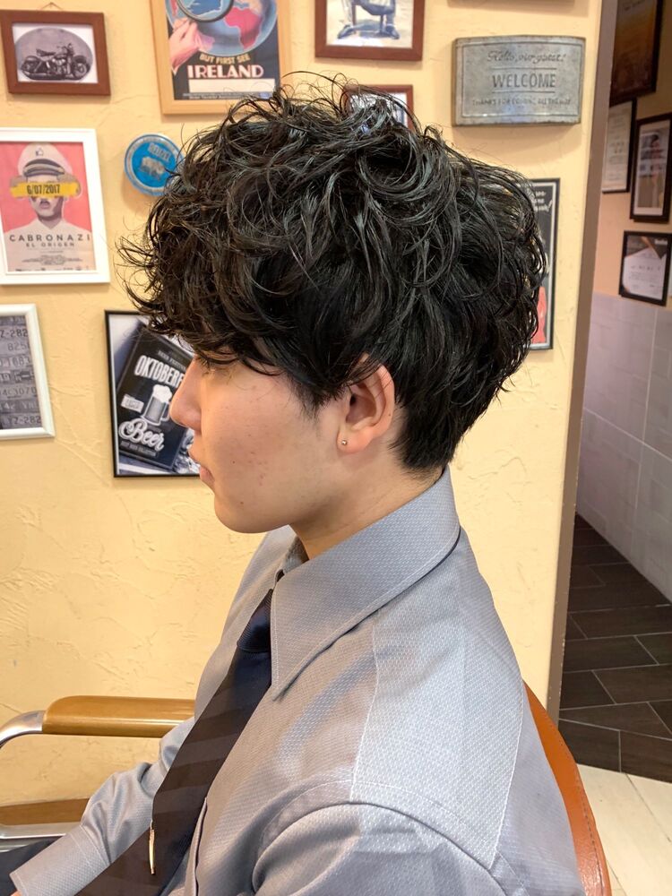 ビジネス マッシュ パーマ Homme Hair 4 オムヘアーフォー Homme4 Kenshiroのヘアスタイル情報 Yahoo Beauty