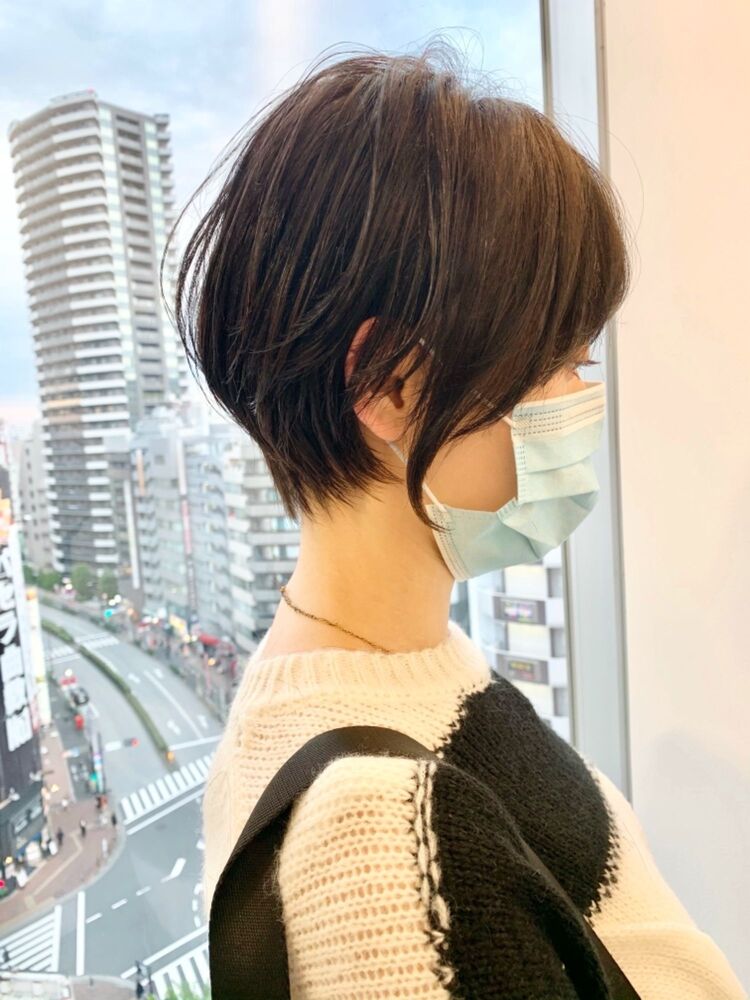 剛毛多毛でもショートにできます 短過ぎないゆとりショート Salowin 池袋 サロウィンイケブクロ Soshi 池袋ショートno 1のヘアスタイル情報 Yahoo Beauty