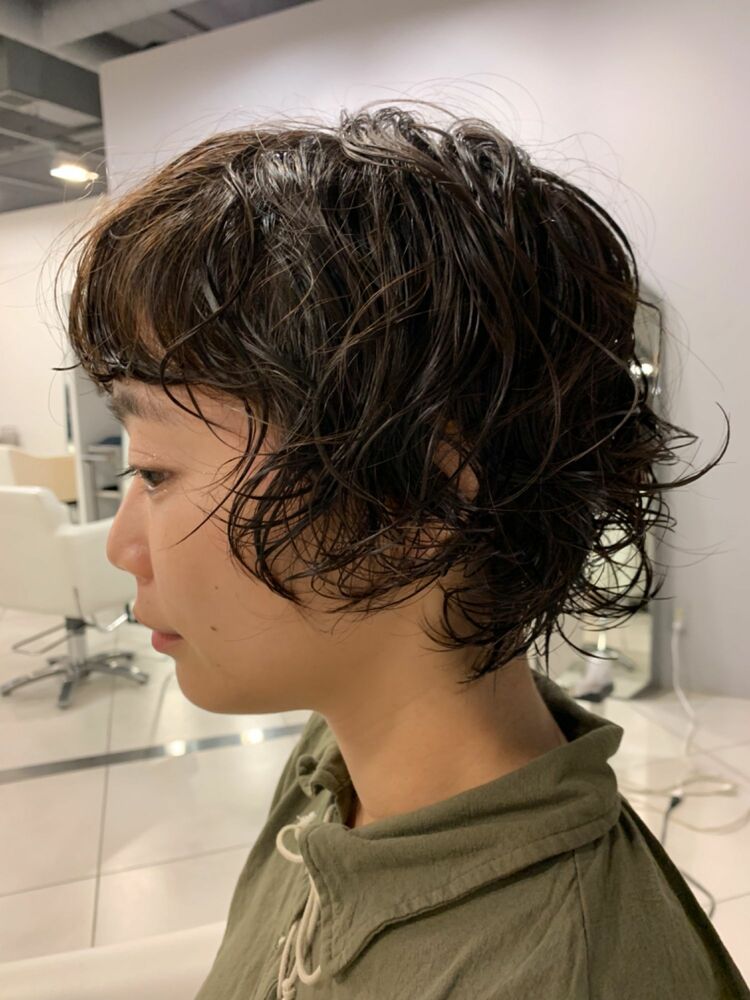 伸ばしかけショートパーマ Dot Lim ドットプラスリム 前田 潤のヘアスタイル情報 Yahoo Beauty