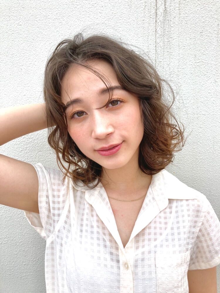 ロブのゆるふわデジタルパーマ Difino Akasaka ディフィーノアカサカ 高橋蛍介のヘアスタイル情報 Yahoo Beauty