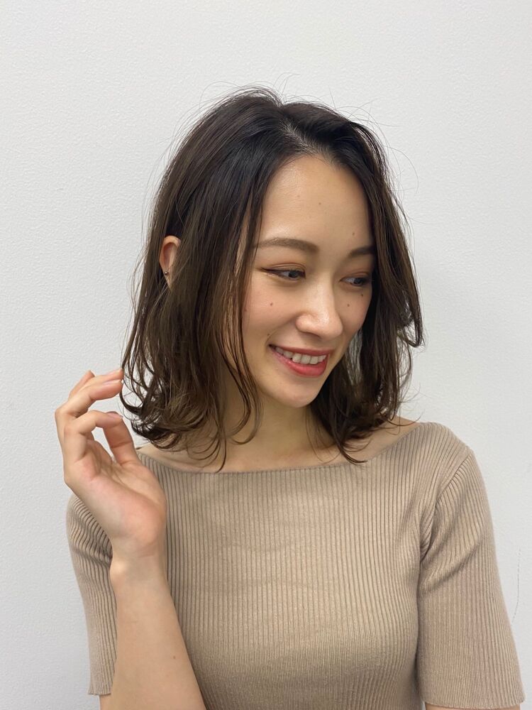 代後半からの大人可愛いミディアム Difino Aoyama ディフィーノ アオヤマ Difinoaoyama山本辰実のヘアスタイル情報 Yahoo Beauty