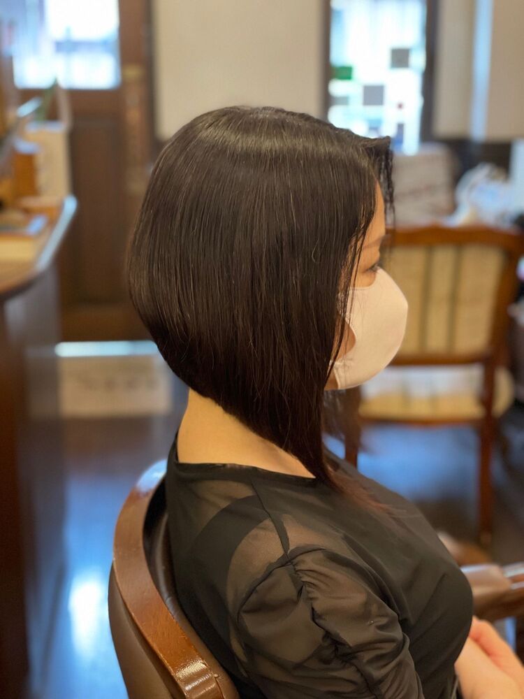 超ロングからヘアドネーションをして 前下がりのショートボブに Tete A Tete Hair テテアテテヘアー 増田 浩二の髪型 ヘアスタイル ヘアカタログ情報 Yahoo Beauty ヤフービューティー