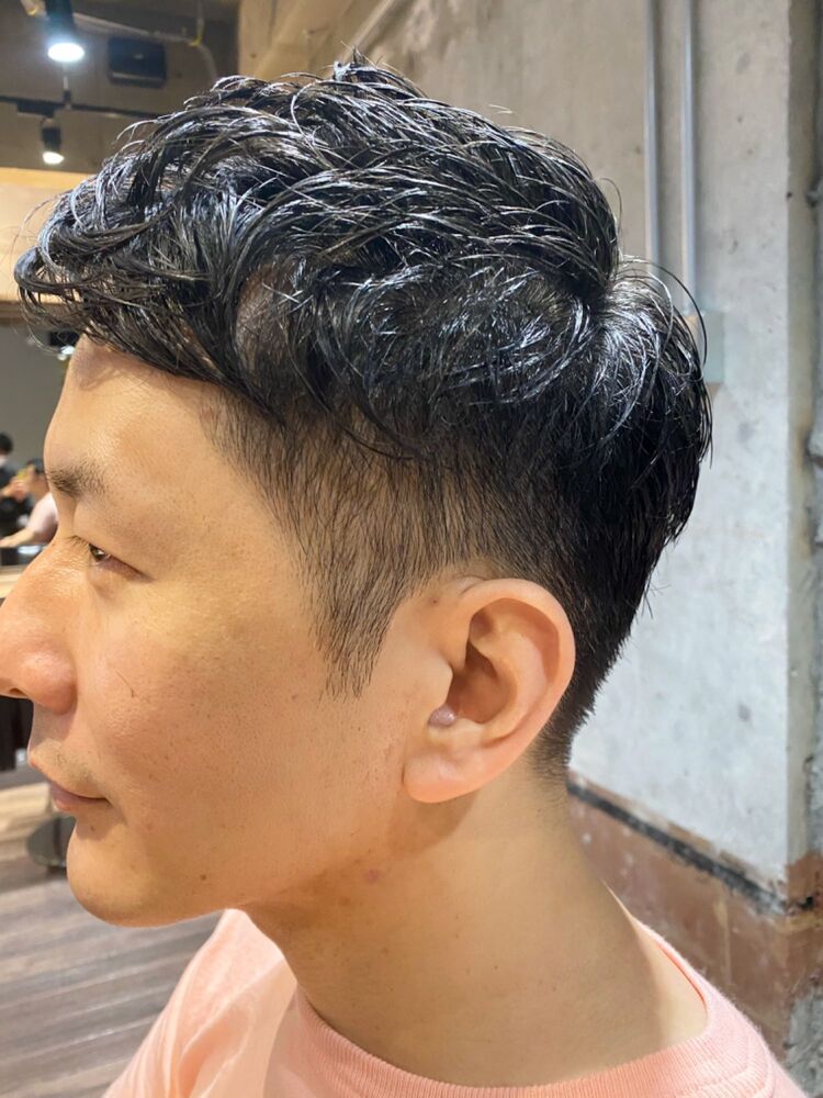 クセ毛風パーマツーブロック Mens Coco日本橋店 メンズココ ニホンバシテン Menscoco 加藤 純のヘアスタイル情報 Yahoo Beauty